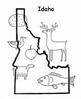 Idaho Coloring State Outline Map Pages History Printable Printables Usa Travel Pennsylvania States Print Go Popular sketch template