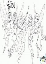 Coloring Tinkerbell Friends Popular Pages sketch template