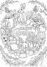 Spring Happy Favoreads Coloring sketch template