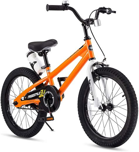 royalbaby freestyle kids bike   girls  boys kids bicycle orange  kickstand walmartcom