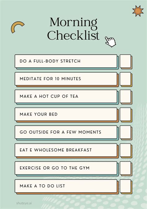 printable  care checklist   care   daily  shuteye