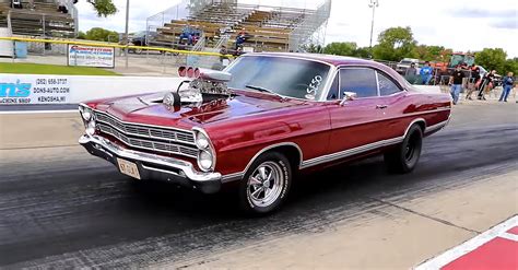 ford galaxie  flexes big blower sounds  thunder autoevolution