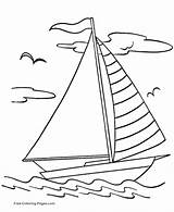 Coloring Pages Boat Boats sketch template