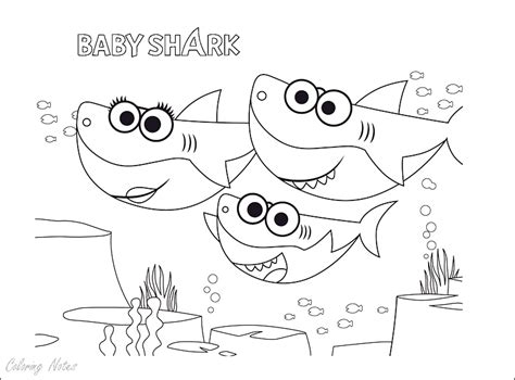 baby shark coloring pages    print easy shark coloring pages family coloring
