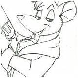 Coloring Great Detective Mouse Basil Clue Crime Found sketch template
