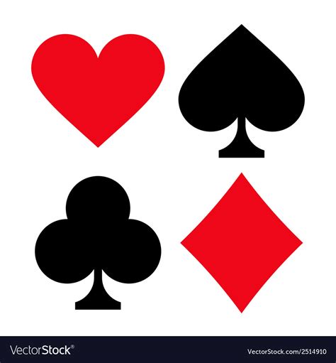 playing card symbols royalty  vector image