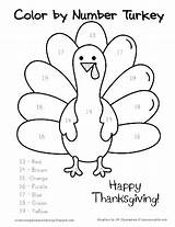 Turkey Number Color Coloring Thanksgiving Pages Kids Printable Numbers Preschool Kindergarten Activities Fun Crafts Recognition Sheets Pdf Printables Easy Worksheet sketch template