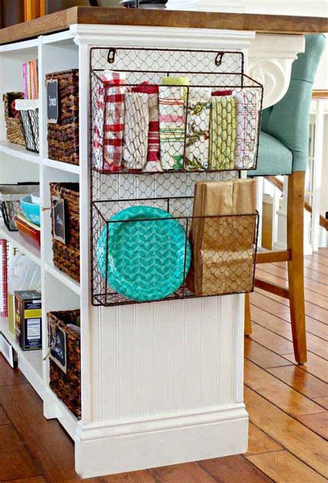 genius ideas   baskets  extra storage   small spaces