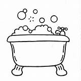 Bathtub Template Coloring Pages Bath sketch template