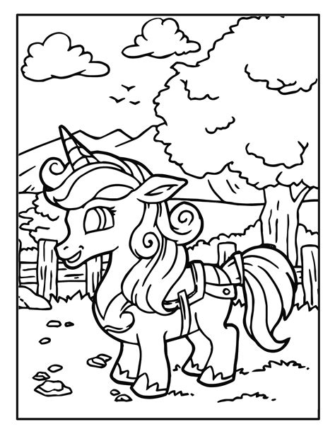 unicorn coloring book pages  kids  unicorn coloring pages  kids