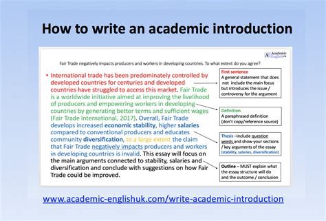 write  academic introduction academic english uk