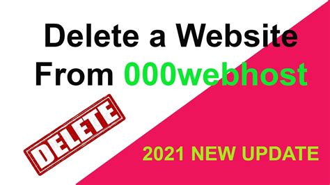 delete website  webhost  delete website permanently