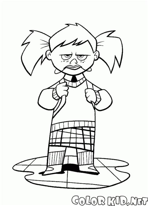 coloring page evil girl