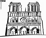 Notre Dame Catedral Colorir Para Paris Escolha Pasta sketch template