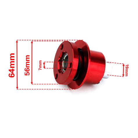 shaft steering wheel quick release disconnect hub adapter  bolt red ebay