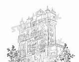 Tower Terror Coloring Pages Hollywood Disney Studios Sketch Template sketch template