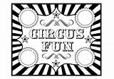 Circus Coloring Printables Clipart Birthday Party Carnival Tickets Printable Template Ticket Cliparts Invitation Pages Kids Fun Color Catch Printabelle Vintage sketch template
