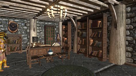 hearthfire alternative library at skyrim nexus mods and community