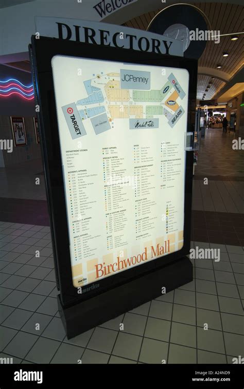 shopping mall store directory stock photo alamy