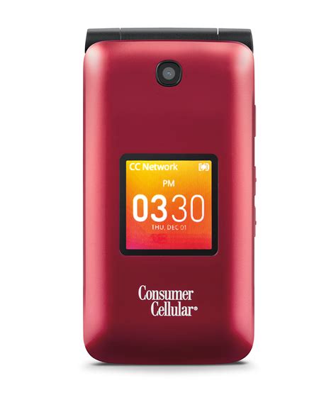 Consumer Cellular Go Flip Cell Phone Red