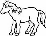 Pony Coloring Pages Cute Shetland Printable Drawing Horse Color Horses Online sketch template