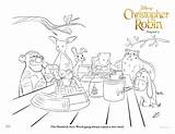 Christopher Pooh Robin Coloring Winnie sketch template