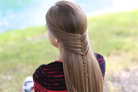 mermaid half braid hairstyles for long hair cute girls