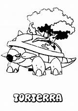 Coloring Pokemon Pages Torterra Grotle Print Color Hellokids Grass Kids Sheets Colouring Cartoons Coloriage Printable sketch template