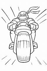 Tortugas Tartarughe Moto Teenage Mutant Raskrasil Comiendo Stampa sketch template