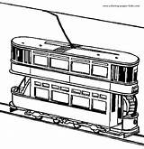 Coloring Pages Transportation Tram Trains Color Printable Dubble Kids Sheet Print Book Sheets Found sketch template