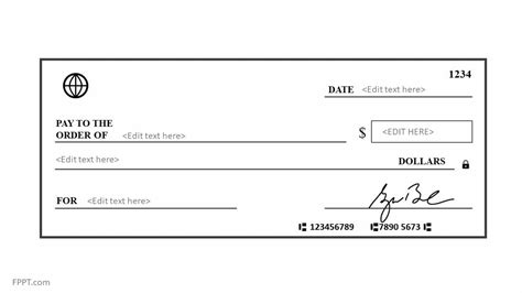 blank check template  powerpoint  powerpoint templates