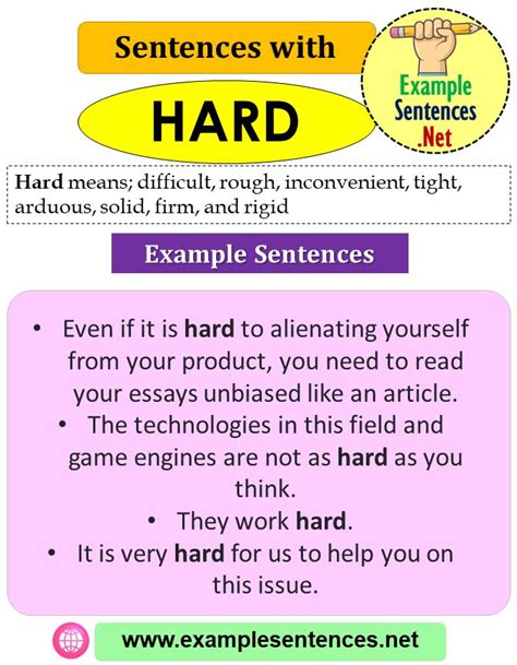 sentences  hard definition   sentences