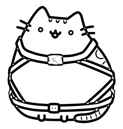 pusheen image coloring page  print  color