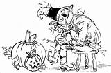 Coloring Scarecrow Pages Creepy Pumpkins Scary Little Five Getcolorings Printable Color sketch template