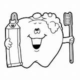 Brushing Colouring Toothbrush Jobs Clipartmag Toothpaste sketch template