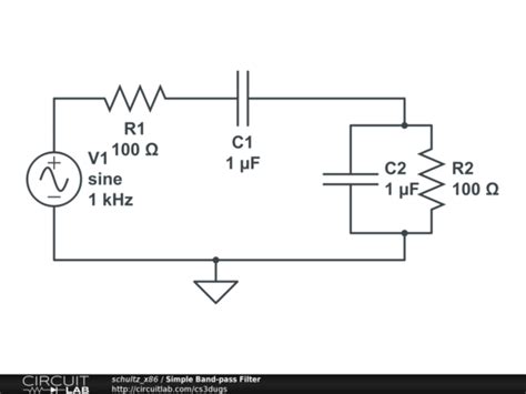 Simple Band Pass Filter Circuitlab