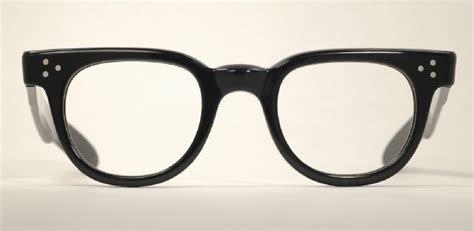 optometrist attic vintage men s black tart fdr thick plastic eyeglasses