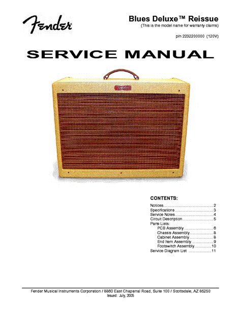 fender blues deluxe deville reissue sch service manual  schematics eeprom repair info