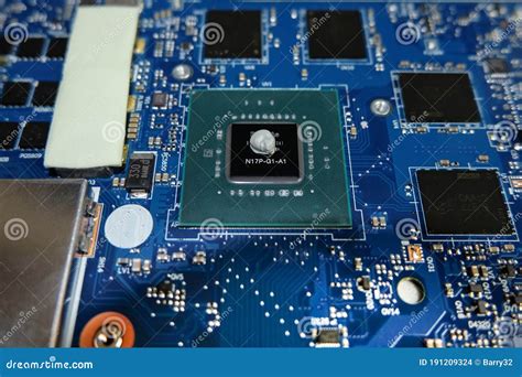 nvidia gpu graphics chip   laptop motherboard top  close