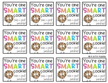 smart cookie gift tags     apples teachers pay teachers
