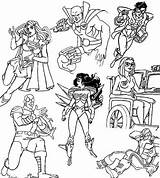 Coloring Wonder Woman Pages Superheroes Printable Drawing Kb Learn Drawings Print sketch template