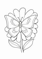 Fleur Papillon Hugolescargot Colorier Papillons Encequiconcerne Greatestcoloringbook Coloriages sketch template