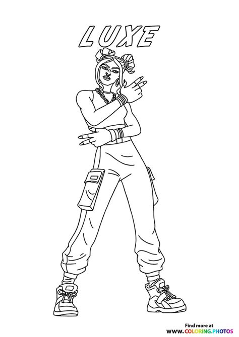 luxe fortnite coloring pages  kids