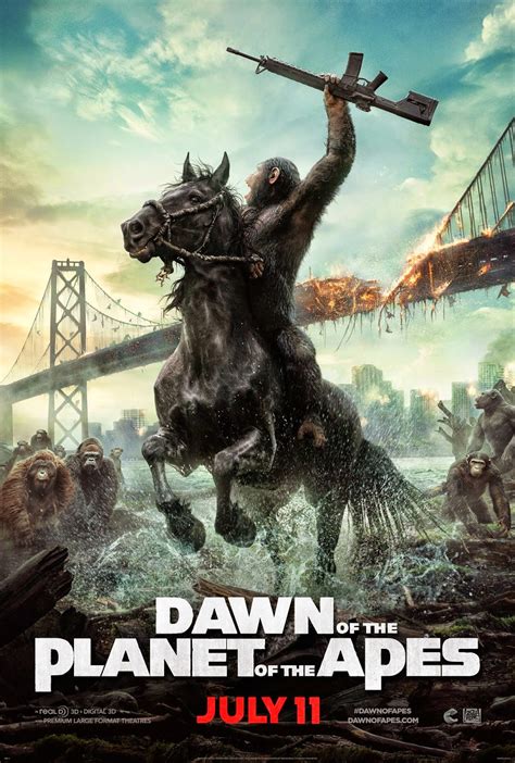 dawn of the planet of the apes 2014 new poster new