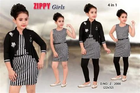 georgette black and white girls western wear size 22 32 at rs 581 in indore