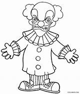 Clown Coloring Pages Scary Printable Evil Goosebumps Killer Drawing Face Girl Joker Kids Print Draw Clowns Color Cool2bkids Simple Getdrawings sketch template