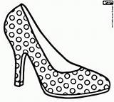 Coloring Pages Heels Shoes Shoe High Heel Kids Womens Dots Patterns Template Boots Polka Clipart Adult Flower Printable Thigh Colouring sketch template