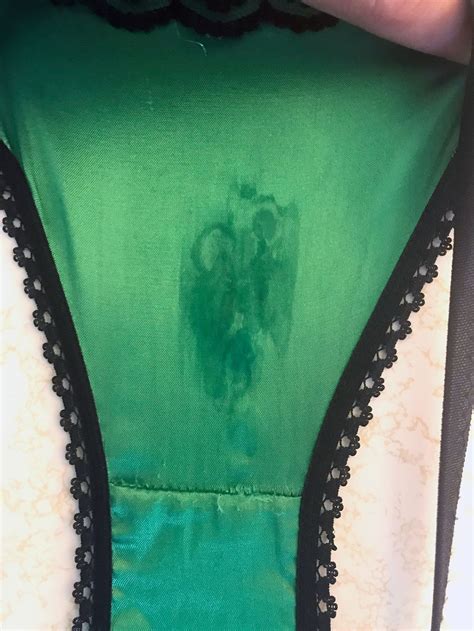 Green Satin Panties And A Nice Juicy Stain Tumblr Pics