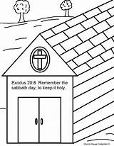 Coloring Sabbath Holy Keep Remember Exodus Commandment Commandments Ten Activities Third Printable Churchhousecollection School Sunday Craft Kids Sheets Catholic Church sketch template