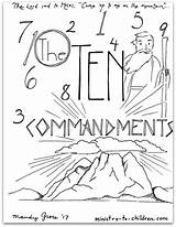 Commandments Lesson Commandment Moses sketch template